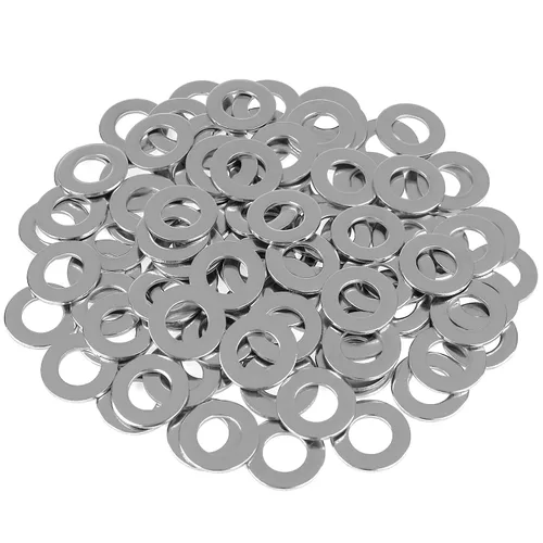 Vista 6 de HELIFOUNER 50 arandelas planas de 1/2 pulgada, acero inoxidable 304, arandelas de guardabarros, arandelas de metal para tornillos