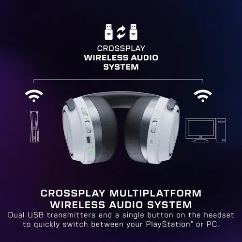 Vista 7 de Turtle Beach Stealth 700 Gen 3 Wireless Multiplatform Amplified Gaming Headset for PS5, PS4, PC, Mobile 60mm Drivers, AI Noise-Cancelling Mic