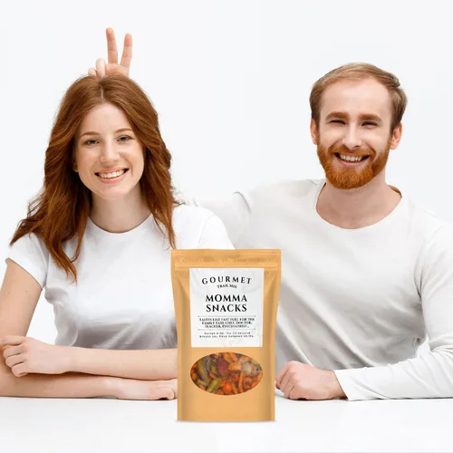 Vista 4 de Kepperton Momma Snacks Trail Mix – Mezcla crujiente sazonada gourmet, regalo de comida divertida de elefante blanco, regalos de broma para el día