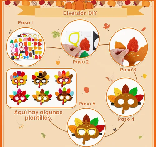 Vista 5 de Crafts for Kids in Bulk: Felt DIY Face Masks Games Kit