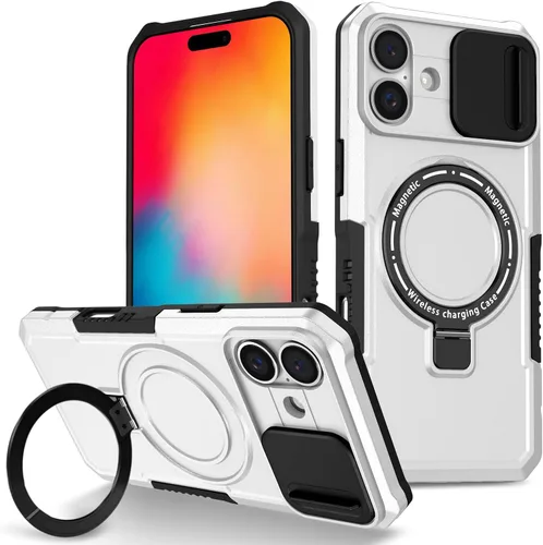 Vista 114 de Funda magnética para iPhone 11, soporte de anillo con ventana corrediza, funda protectora mate a prueba de golpes para iPhone 11 6.1, fundas
