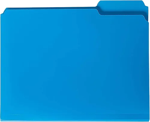 Vista 2 de Smead - Carpeta archivadora de poliéster, lengüeta cortada 1/3, tamaño carta, azul, 24 por caja (10503)