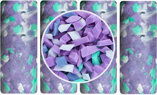 Vista 7 de Relleno de puf, relleno de espuma viscoelástica triturada de 5 libras para relleno de puf, relleno de espuma para almohada, camas de perro, sillas