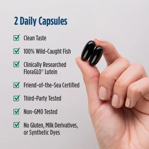 Vista 5 de Nordic Naturals Apoyo a la visión, limón - 60 geles suaves - con zeaxantina y luteína FloraGLO para ojos y visión saludables - 30 porciones