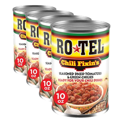 Vista 8 de RO*TEL Chili Fixin's - Tomates en dados sazonados y chiles verdes, 10 onzas