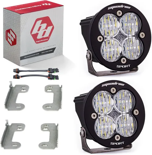 Vista 15 de Kit de luces LED de niebla de bolsillo Baja Designs Squadron-R SAE compatible con Jeep Gladiator 2020-22; Wrangler JL 2018-22 parachoques OEM