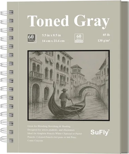 Vista 19 de Cuaderno de bocenas de papel negro SuFly 5.5 x 8.5, 60 hojas (90lb/150gsm) Papeles de artista para dibujo Papel negro para lápices