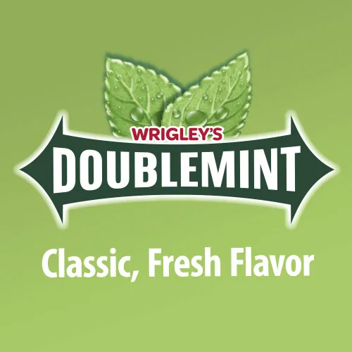 Vista 7 de Wrigley's Doublemint - Goma de mascar sin azúcar, paquete individual (15 piezas)