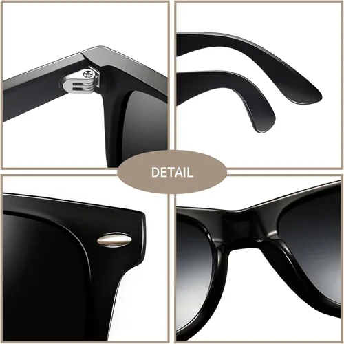 Vista 3 de Joopin Gafas de sol cuadradas polarizadas con protección UV para hombre y mujer
