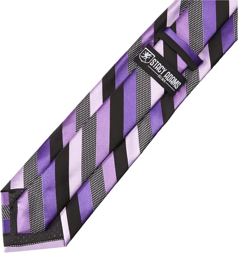 Vista 2 de Stacy Adams Conjunto de corbata a rayas de microfibra para hombre