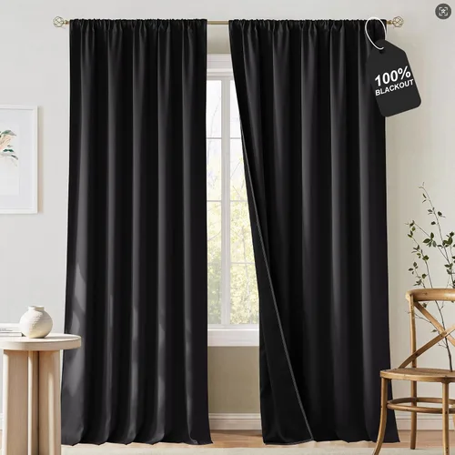 Vista 39 de NICETOWN Biscotti - Cortinas de cocina beige de 36 pulgadas de largo, bolsillo para barra, 100% opacas, casuales y relajantes, tratamientos