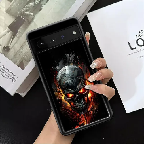 Vista 1973 de Compatible con Google Pixel 4A 5G Mobile Case Creative Acrylic Panel trasero Silicona Protección Grip especialmente diseñado para Google Pixel 4A 5G
