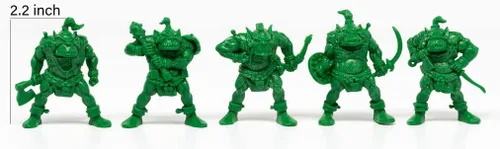 Vista 5 de Mini figura de acción de criatura, orcos mutantes de 2 pulgadas, figuras de fantasía - XL escala 1/32 DND 5 piezas personajes accesorios RPG