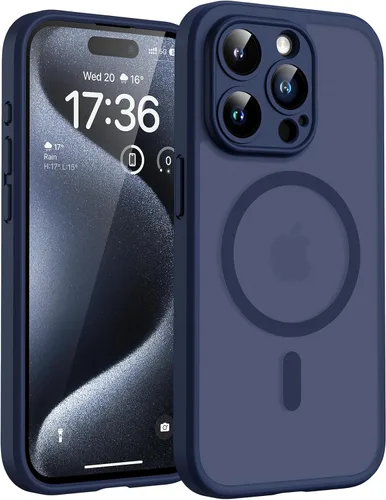 Vista 168 de TOCOL Funda para iPhone 11, compatible con Magsafe, protección completa de cámara, imanes integrados, protección contra caídas, funda translúcida