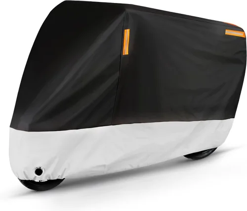 Vista 9 de Puroma Funda para Motocicleta de Servicio Pesado, Funda para Scooter Impermeable para Exteriores, Protección Universal de Calidad para Todas