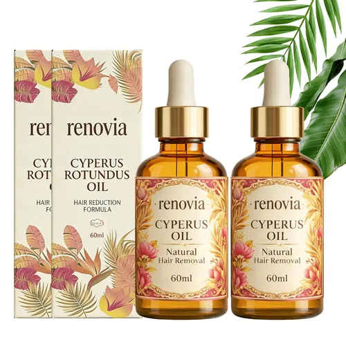 Vista 8 de Renovia Cyperus Rotundus Oil, Renovia Organics - Suero para depilación para la piel, hidratante y calmante para una piel de aspecto suave con menta