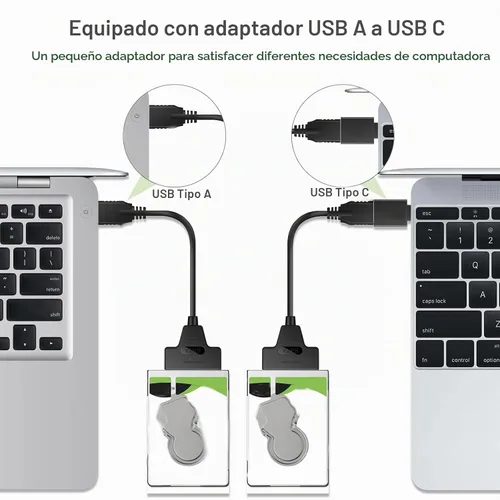 Vista 6 de Cable adaptador SATA a USB 3.0 para adaptador de disco duro SSD HDD de 2.5