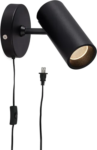 Vista 10 de Aisilan - Focos de pared LED para interiores, enchufe con interruptor, luces elevadoras ajustables para iluminación de pared, 12 W COB 3000K CRI97