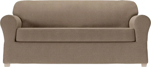 Vista 25 de Zenna Home Simply Fit - Funda elástica para sofá (1 pieza), color crudo