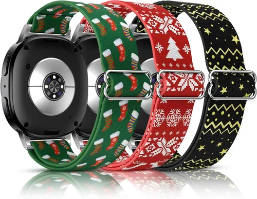 Vista 9 de LETOID Correas para Samsung Galaxy Watch para Mujeres, Correa de Nylon Elástica con Brillos Diseñada para Samsung Galaxy Watch 8/7/6/5/4/FE, Active