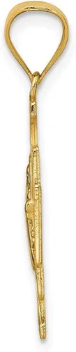 Vista 2 de The Mens Jewelry Store for HER Colgante de cruz de 2 caras de San Benito de oro amarillo de 14 quilates 0748 x 0748in Metal