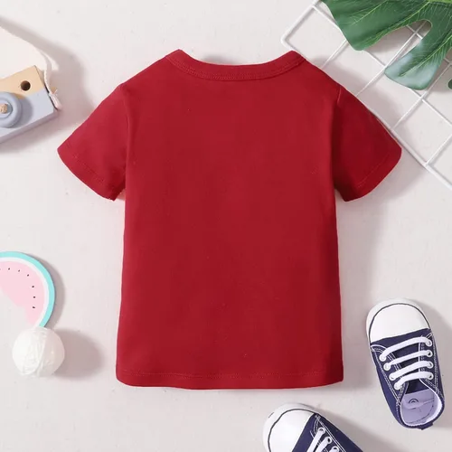Vista 7 de OPAWO Camiseta de fútbol para bebé niño, 100% algodón, manga corta, cuello redondo, camisetas gráficas, camisetas de 6, 9, 12, 18, 24 meses, Negro