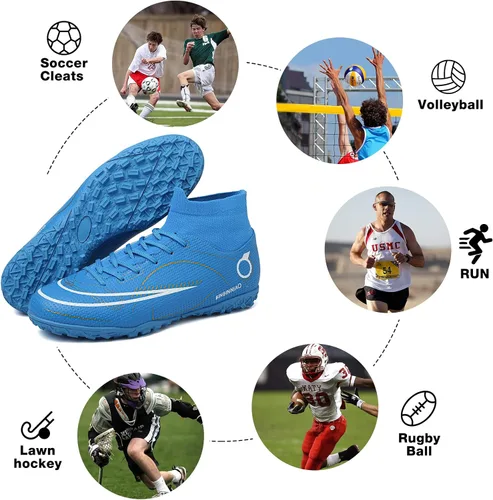 Vista 6 de CBUSTER Zapatos de fútbol para hombre y mujer, zapatos de fútbol AGTF