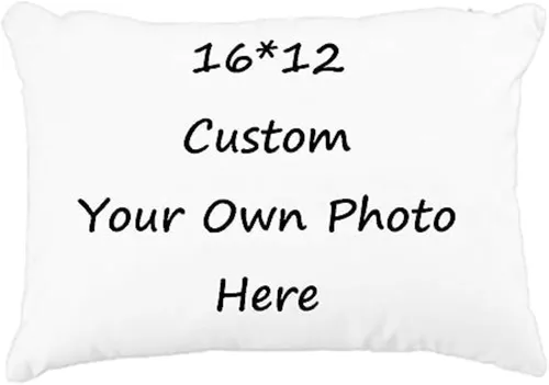 Vista 17 de Funda de almohada personalizada, funda de almohada creativa, regalos personalizados para tus seres queridos (14 x 14 pulgadas, blanco)
