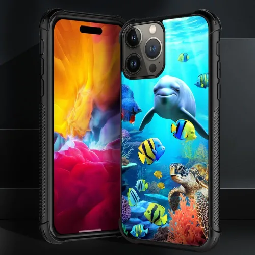 Vista 695 de Funda compatible con iPhone 15, diseño de elefantes africanos, diseño increíble a prueba de golpes, antiarañazos, carcasa trasera de policarbonato