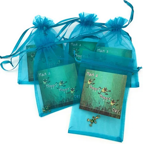 Vista 4 de Smiling Wisdom - 5 juegos de regalo a granel - Tarjetas de felicitación, bolsas y regalos de abalorios de rana - 15 piezas - Mujeres adolescentes