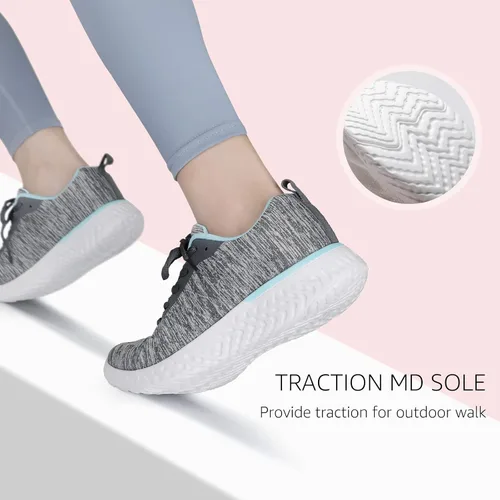 Vista 6 de STQ - Zapatos de caminar para mujer, con cordones, tenis ligeros