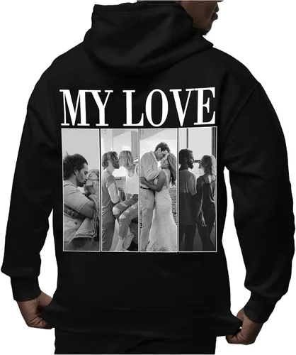 Vista 7 de Sudaderas con capucha personalizadas diseñan el tuyo propio, retrato de camisa de la foto, regalos personalizados para el día de San Valentín