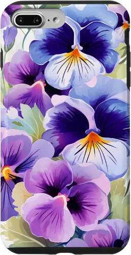 Vista 12 de Pansy Flower Pattern Floral Case for iPhone 17