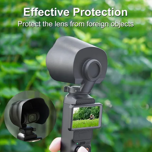 Vista 7 de Parasol para lente de cámara DJI Osmo Pocket 3, PULUZ Parasol cubierta protectora para DJI Osmo Pocket 3 Accesorios