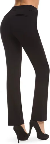 Vista 2 de Balleay Art Pantalones de yoga de pierna recta para mujer, con trabillas para cinturón, pantalones de yoga de vestir para oficina, pantalones largos