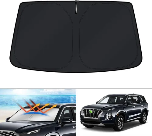 Vista 180 de KUST Parasol para parabrisas para BMW X1 F48 2016, 2017, 2018, 2019, 2020, 2021, 2022, accesorios de ajuste personalizado, parasol plegable