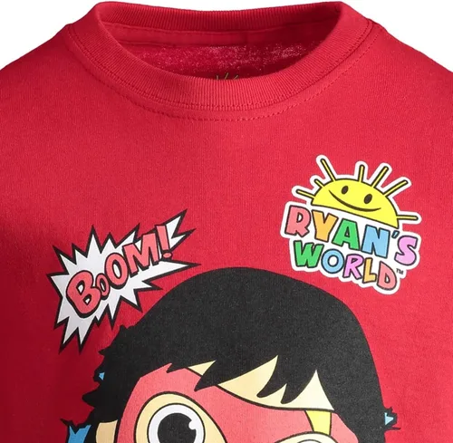 Vista 8 de RYAN'S WORLD Paquete de 2 camisetas Red Titan Combo Panda para niños pequeños a grandes