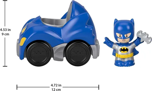 Vista 8 de Fisher Price Little People DC Super Friends, Imaginext DC Superhero Toys, creativos, juguetes educativos, Batman y Batmobile, hacen que los tiempos