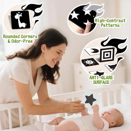Vista 6 de Tarjetas flash de estimulación visual para bebés 0-3 Months