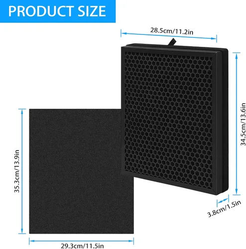 Vista 3 de Filtro purificador de aire para Zigma Aerio-300: Reemplazo del filtro de purificador de aire Hepa 1 filtro HEPA verdadero de alta eficiencia - 1