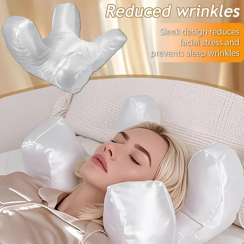 Vista 2 de Almohada Facial, Almohadas Faciales Antiarrugas Beauty Face, Almohada de Masaje Boca Abajo, Anti Arrugas-Envejecimiento y Prevención de Líneas