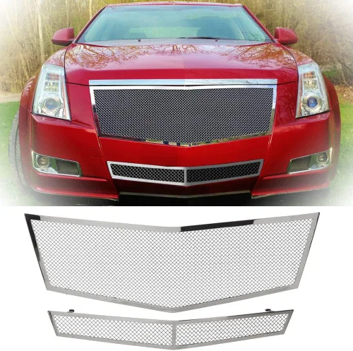 Vista 10 de Combinación de rejilla de malla negra de acero inoxidable de 1,8 mm, se ajusta a Cadillac CTS 2008 2009 2010 2011 2012 2013 No para CTS-V,