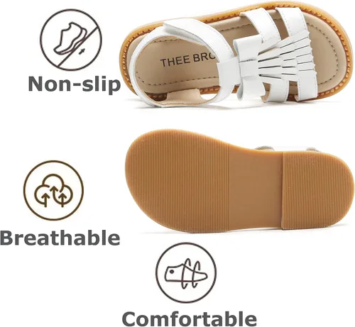 Vista 196 de THEE BRON Sandalias cómodas para niñas, zapatos para niños, sandalias rellenas