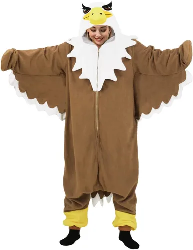 Vista 5 de Adult Onesie Pajamas Animal Cosplay Halloween Costume Homewear Pajamas for Women and Men
