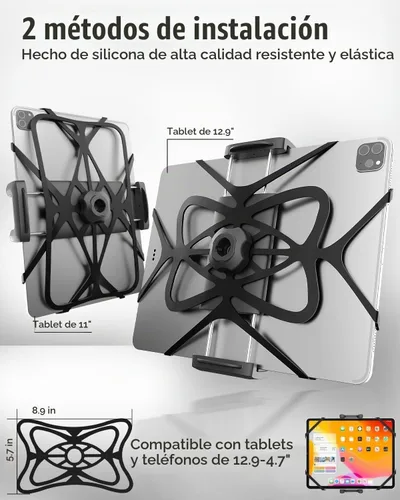Vista 2 de Charchendo Soporte para tablet Spin Bike con soporte de aluminio sin