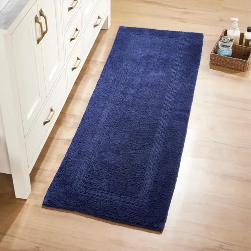 Vista 293 de Better Trends - Juego de 2 alfombras de baño 100% algodón, extra suaves, con borlas, de 17" x 24", alfombra de baño superabsorbente y reversible