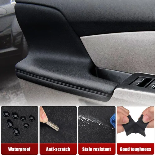Vista 4 de KBH Cubierta de repuesto para reposabrazos de panel de puerta para Honda Odyssey 2011-2017, cuero de vinilo, reposabrazos de puerta de automóvil