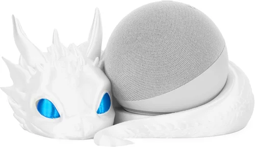 Vista 14 de Costume Wizard Soporte Dragon para Echo Dot 4ª/5ª generación, 3D impreso Dragon Amazon Echo altavoces de escritorio, soporte para Echo Dot 5ª Negro