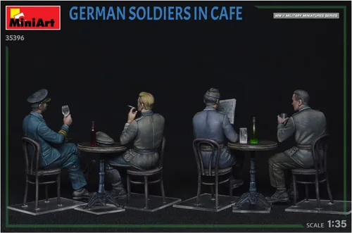 Vista 6 de MiniArt Mini Art 550035396 35396 Figura 1:35 Soldados alemanes en café (4) Réplica fiel, construcción de modelos, kit de plástico, manualidades