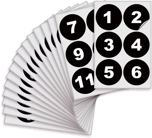 Vista 31 de iSYFIX Calcomanías negras de números consecutivos – 1 a 100, 1 pulgada, 1 juego – Vinilo autoadhesivo de alta calidad, ideal para inventario